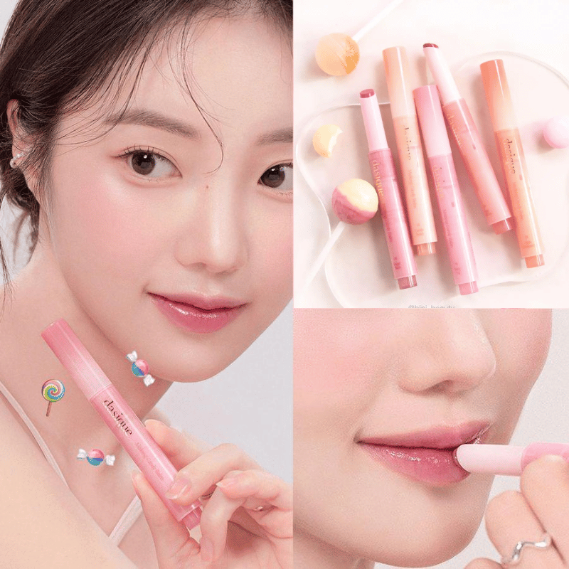 Dasique Melting Candy Balm có chất son melting balm nhiều dưỡng giúp đôi luôn mềm mại và trong suốt, căng mọng